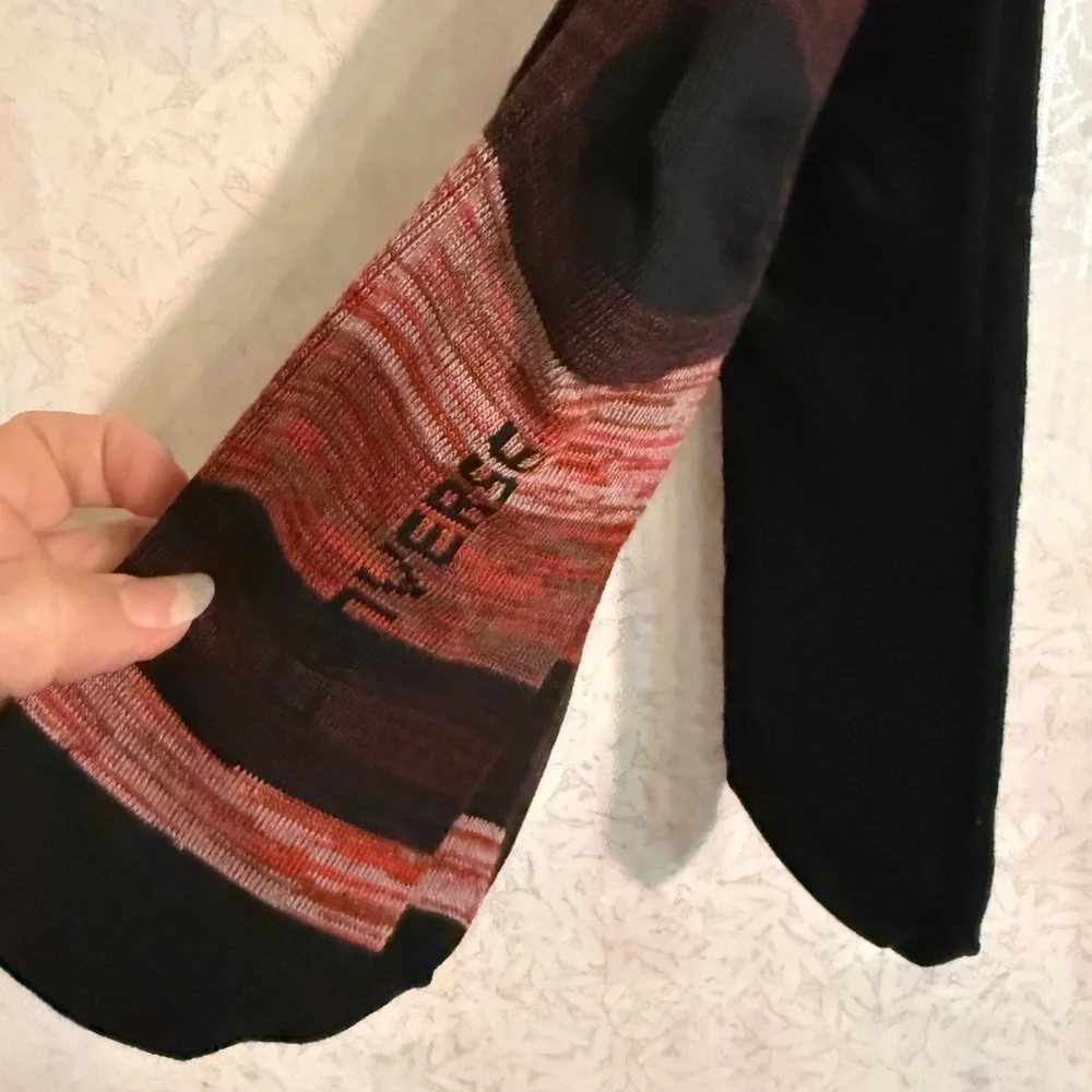 NWT Converse All Star Men's Black and Red Socks 3 Pack, Sz 6 - 12